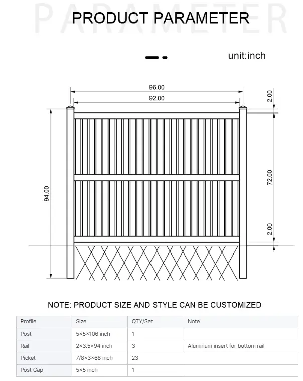PVC Semi Privacy Fencing PVC Semi Privacy Fencing