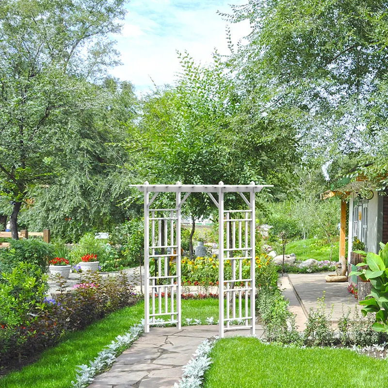 white pvc arbor