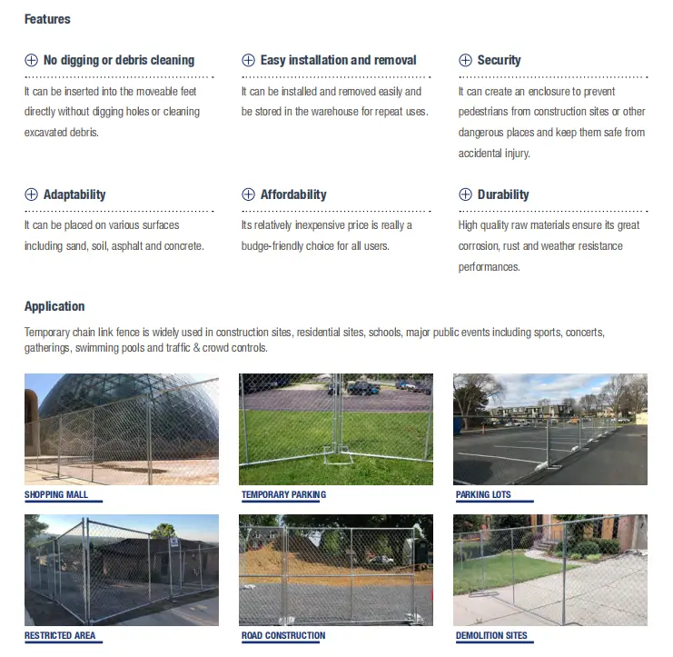 Temporary Fence Chain Link Temporary Fence Chain Link