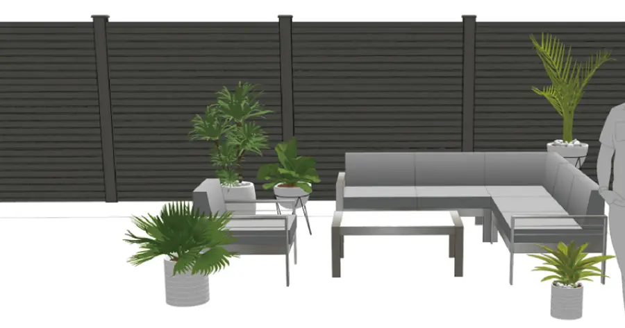 WPC Slat Fence(Slatted Composite Fencing ) WPC Slat Fence(Slatted Composite Fencing )