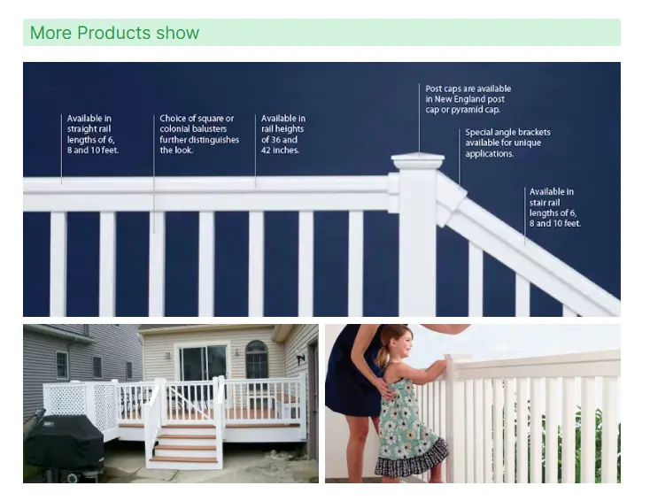 PVC Railing For Steps PVC Railing For Steps