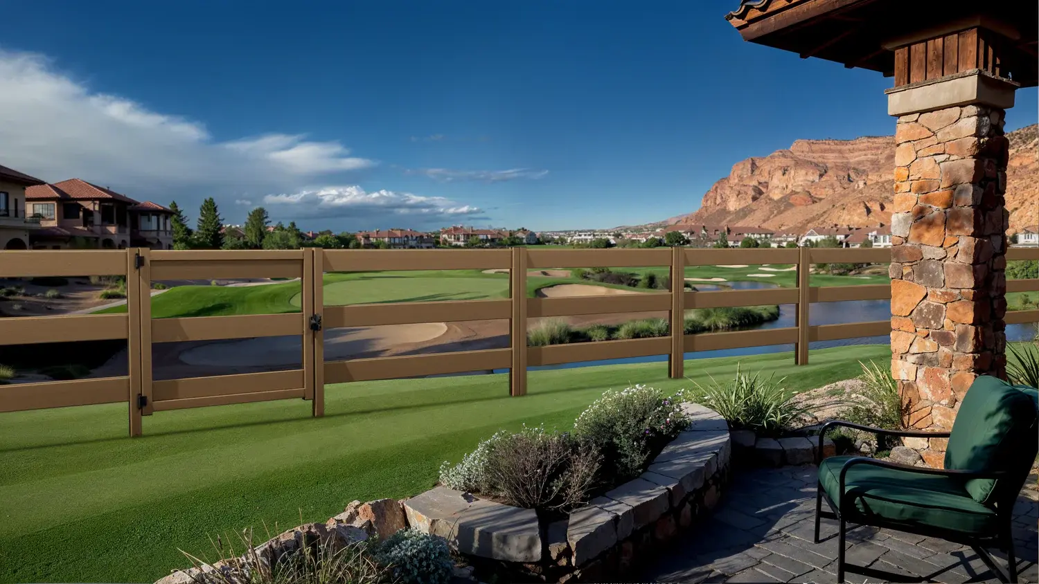 WPC Wood-Grain Fence(Wood Grain Composite Fencing)