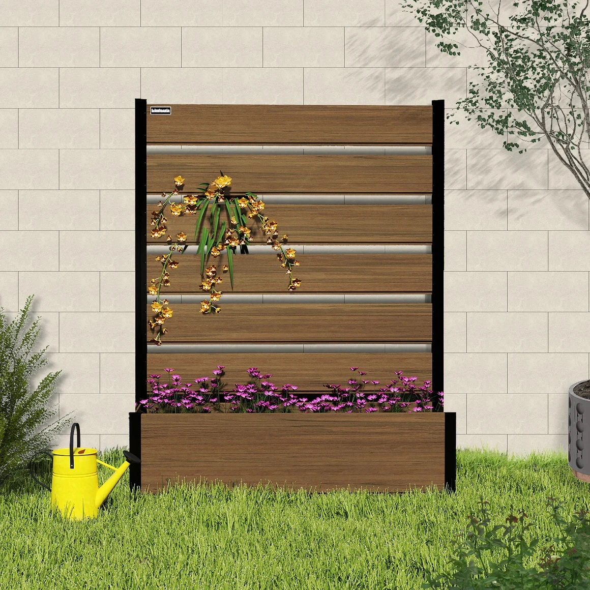 WPC Arbor Flower Box (Composite Planter Box With Trellis)
