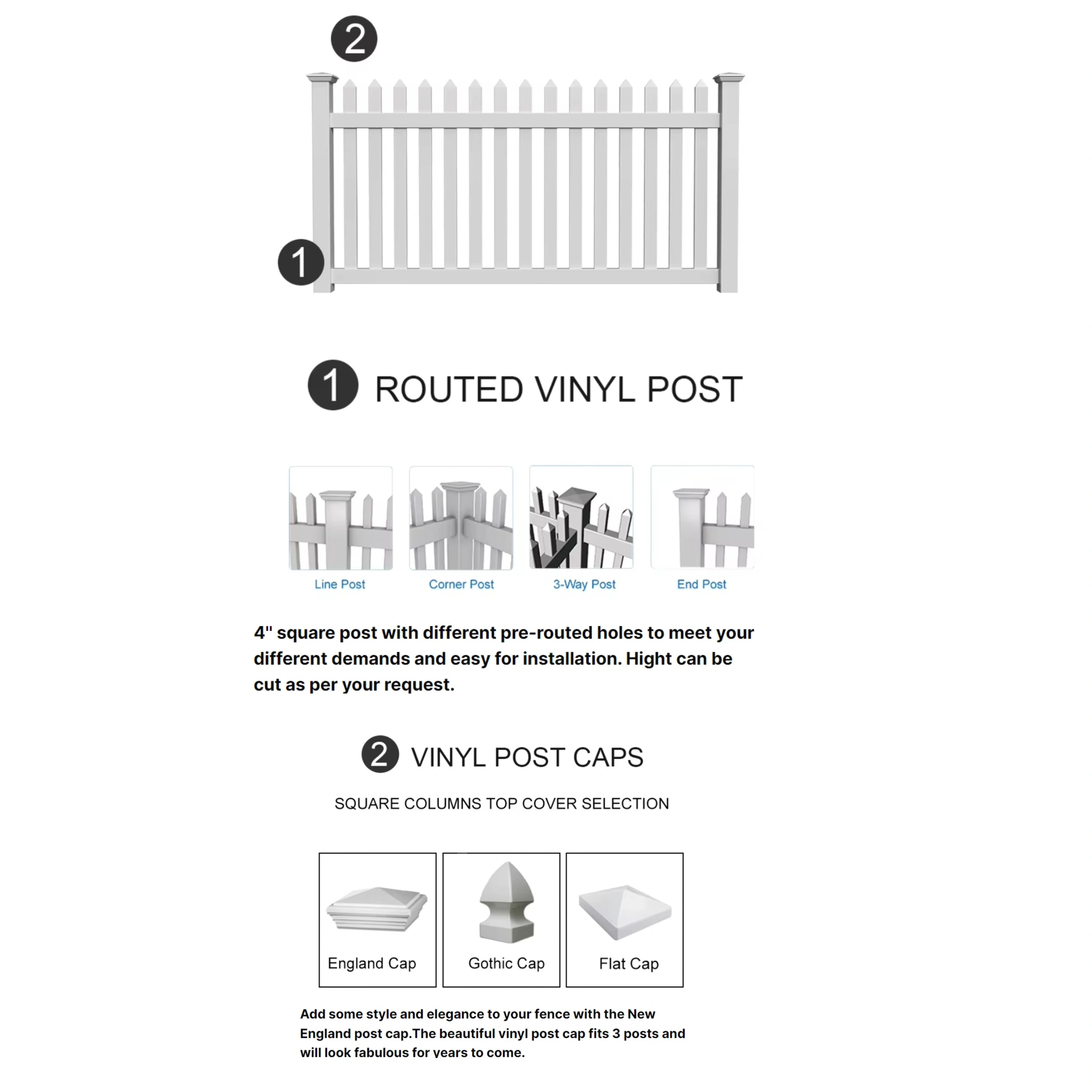 Spaced Picket Vinyl Fence