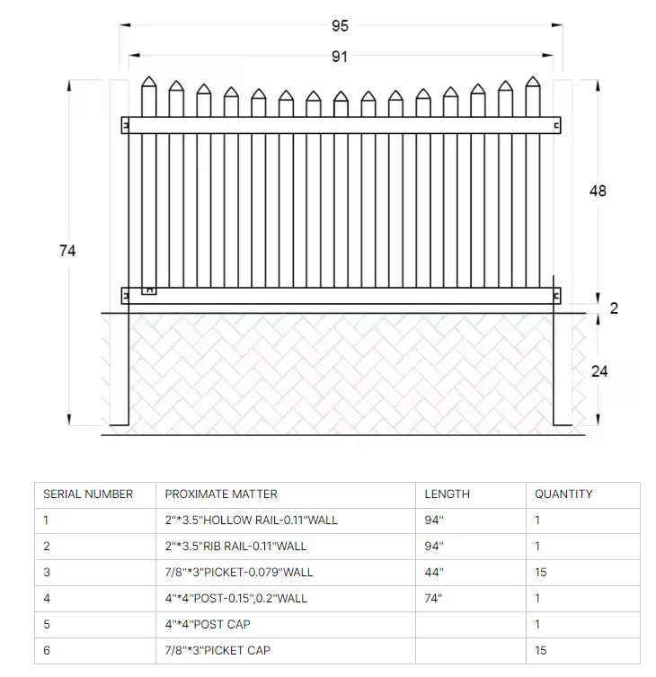 Picket Top Vinyl Fence Picket Top Vinyl Fence
