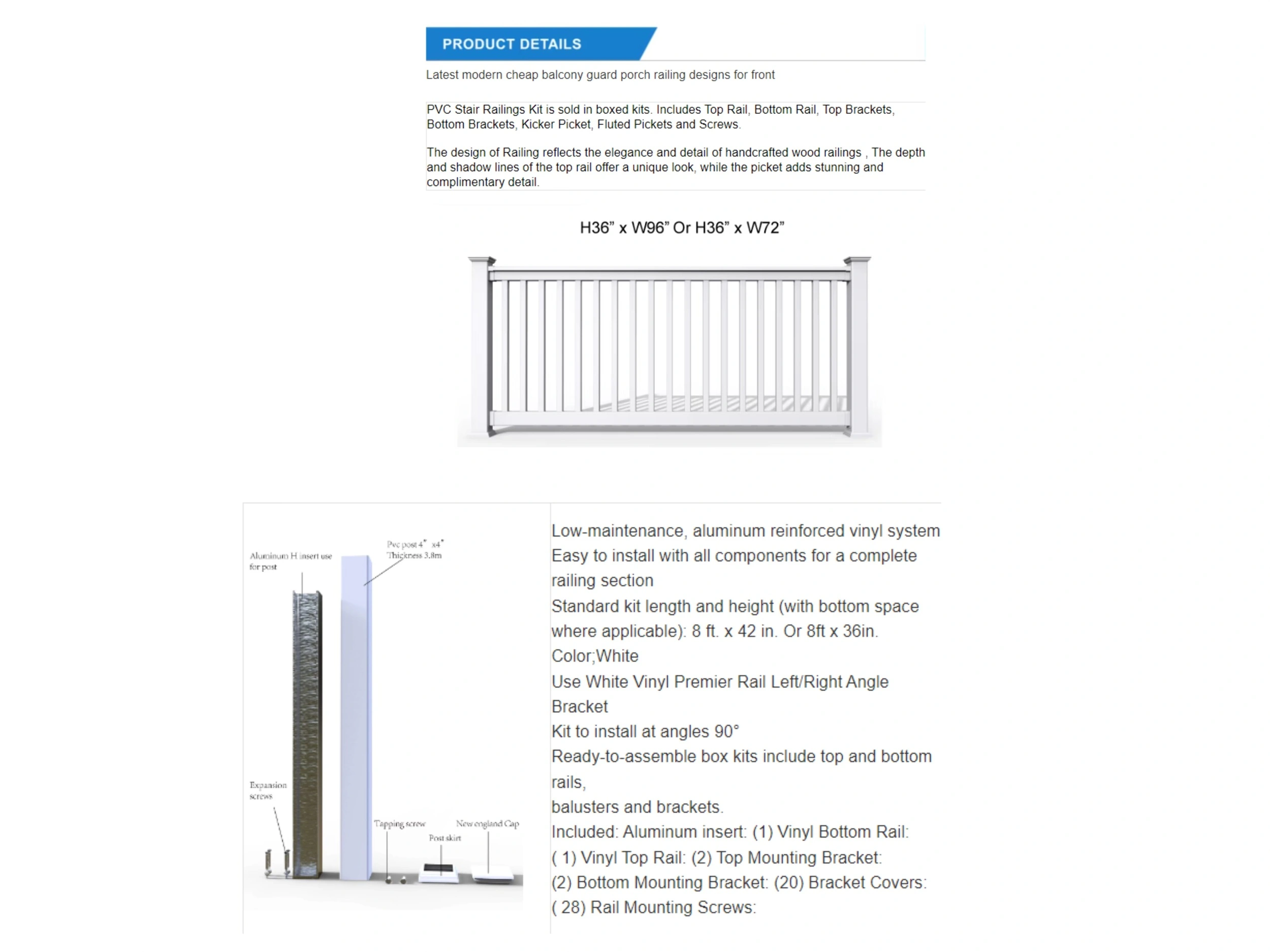 White PVC Handrail White PVC Handrail