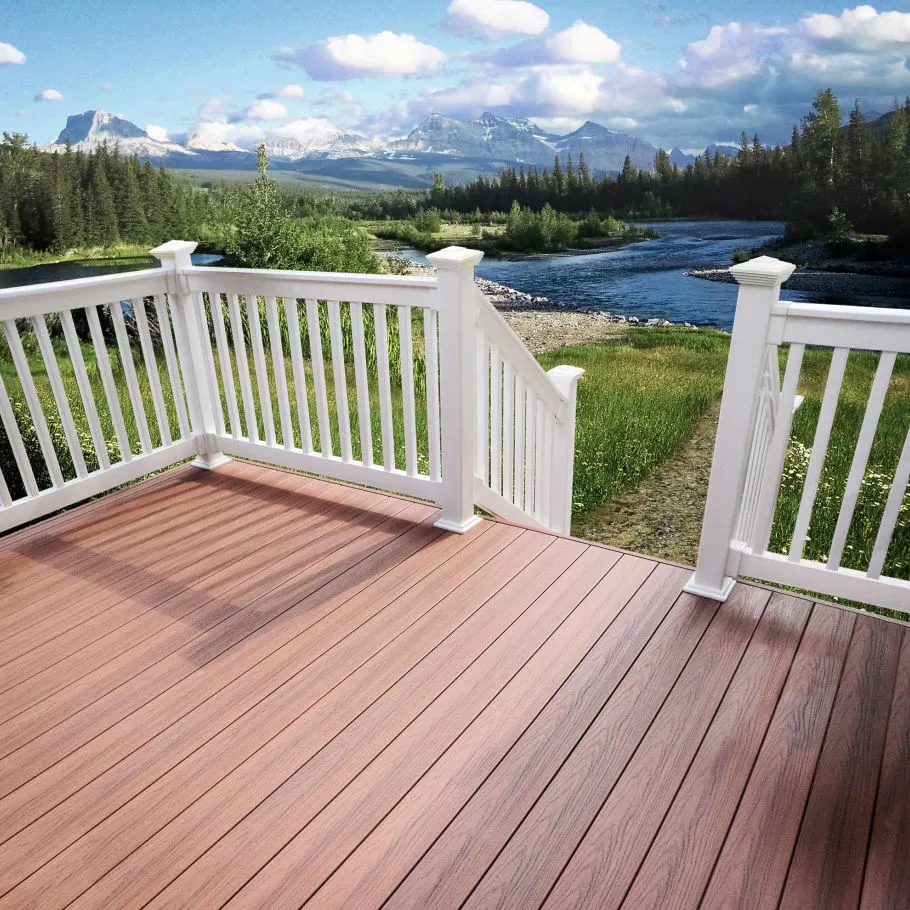White PVC Deck Railing White PVC Deck Railing