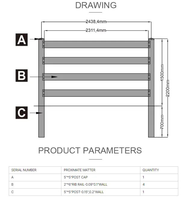 PVC Split Rail Fence