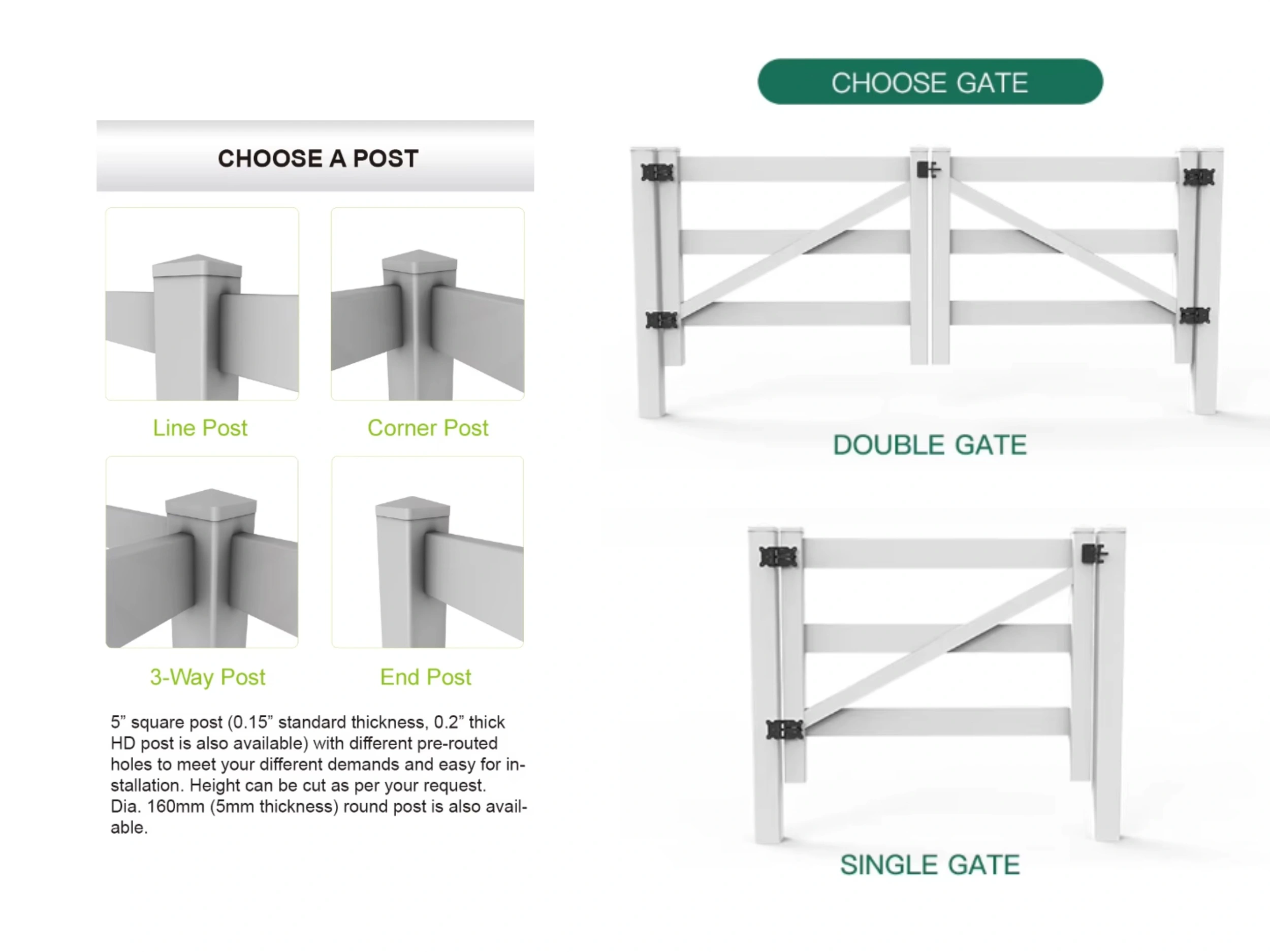 3 Rail Vinyl Fencing