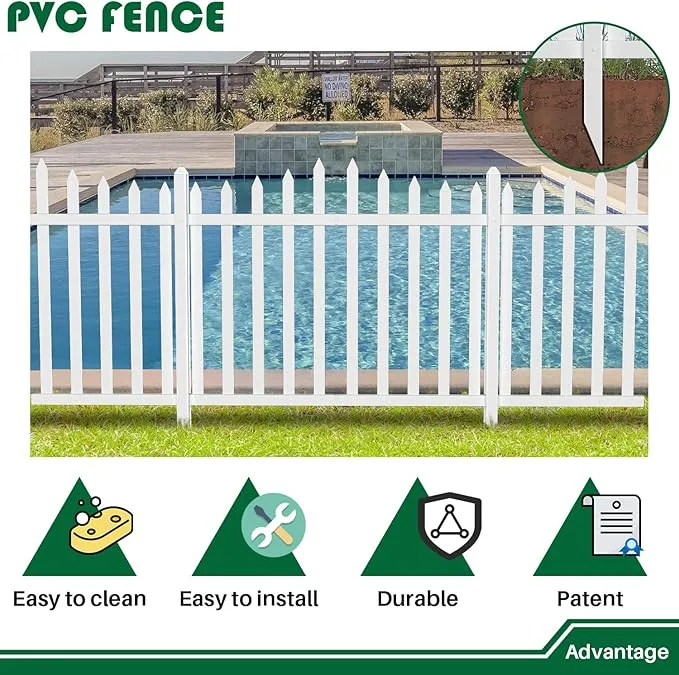 乙烯基尖桩花园栅栏 乙烯基尖桩花园栅栏