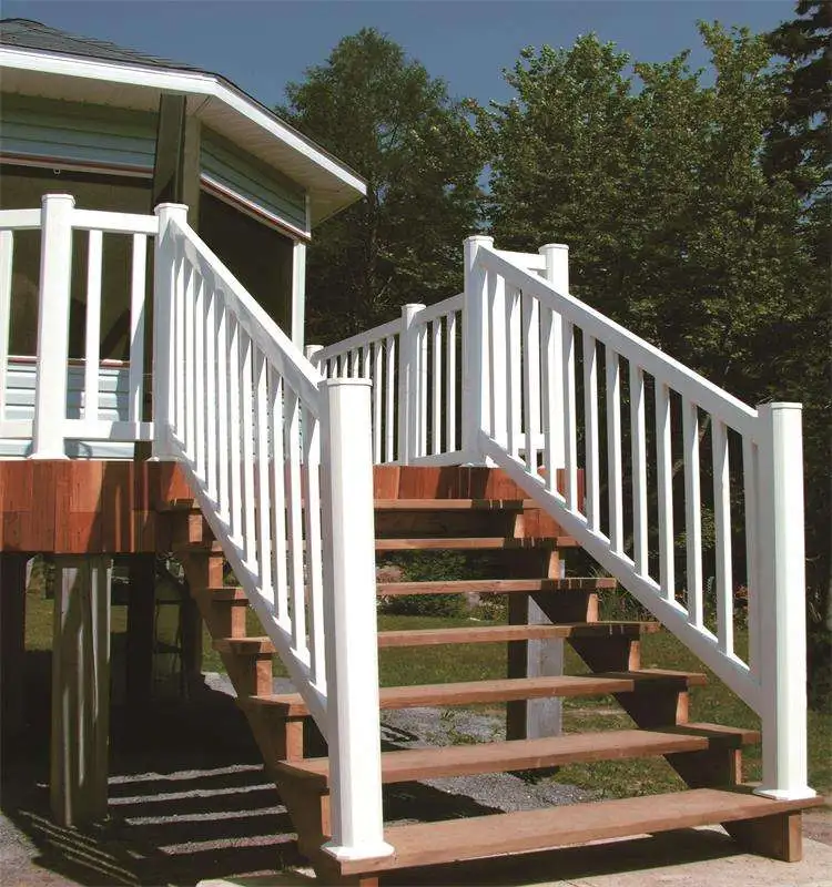 White PVC Deck Railing White PVC Deck Railing